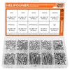 HELIFOUNER 240 Pieces #4-40 Phillips Pan Head Machine Screws Nuts