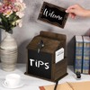 Wood Suggestion Box with Lock Wall Mounted Ballot Box Donation