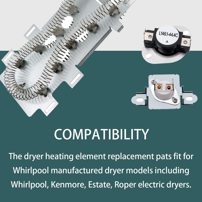 8544771 Dryer Heating Element with 279973 Dryer Thermal Cut Off