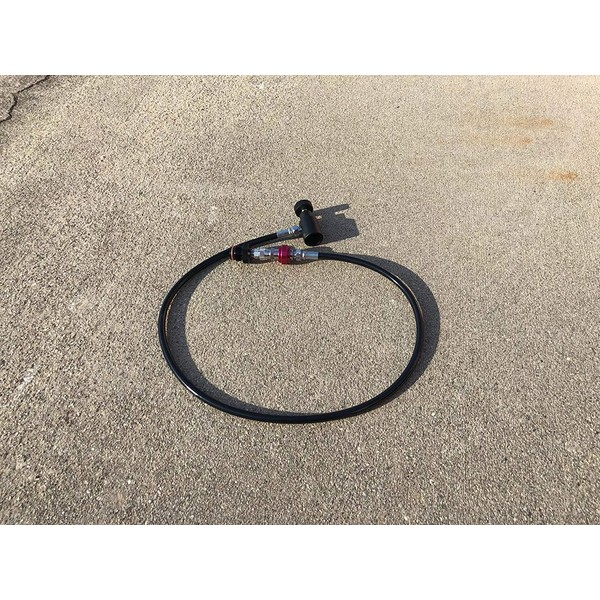 WTG 35" Straight Remote Coil LINE AIR / CO2 Paintball Gun HPA/N2 Thick Hose with Slide Check