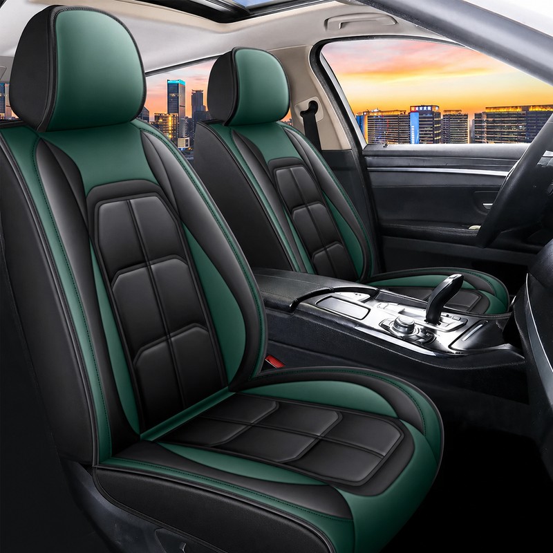 2-Piece Universal Front Car Seat Covers – Full-Cover Artificial Leather