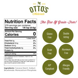 OTTOS NATURALS Grain Free Baking Powder, 8 OZ
