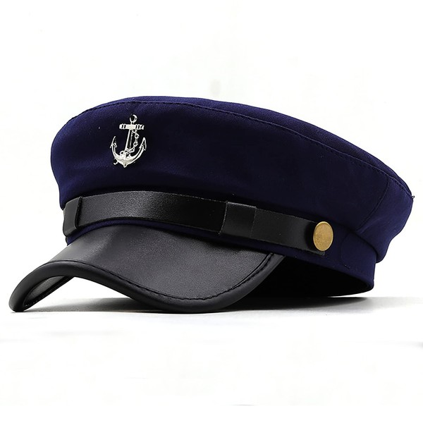 Sombrero de ancla de capitán de yate para hombre, gorra