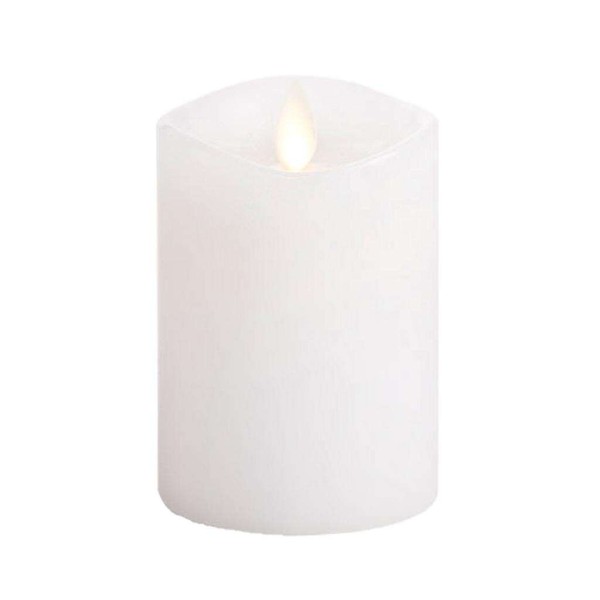 Darice Luminara® Flameless Candle - Unscented White Wax 360 Pillar - 4 in