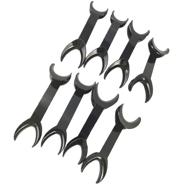 DOITOOL 8Pcs T- Shape Intraoral Cheek Lip Retractors Black Double