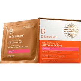 Dr Dennis Gross Toallitas Autobronceadoras Corporales Dr. Dennis Gross Glow Pad: Exfoliantes Y Antiedad Con Aha Y Bha, Brillo Natural Modulable, Hidratantes Y De Aplicación Uniforme, 8 Toallitas.