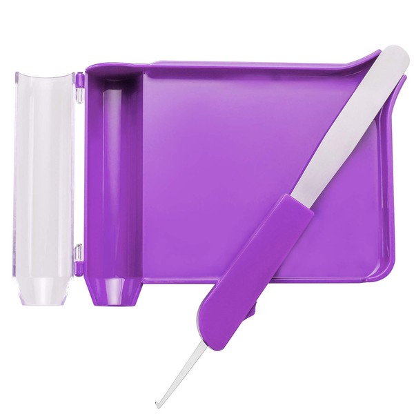 Right Hand Pill Counting Tray with Spatula (Purple)