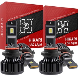 Hikari 2025 Core 40000LM 9005/HB3 & 9006/HB4 LED Fog Light, 45W Core LED Fog Light, 6000K Cool White, IP68 Waterproof,Plug & PlayPack of 4
