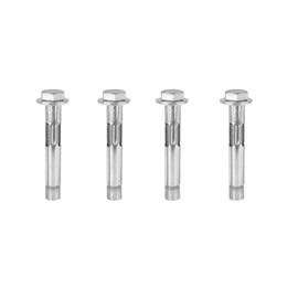 Leliafleury M8*60 Expansion Screw Bolts 4Pcs Stainless Steel Anchor Bolts External Hex Nut Expansion Sleeve for Wall Brick Concrete Masonry Fixings