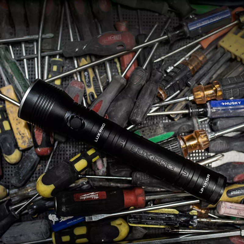 LUXPRO 1650 Lumens CREE LED Handheld Camping Flashlight w TackGrip