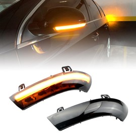QKLsudua 2 luces Luz LED indicador de giro, intermitentes secuenciales dinámicas compatibles con GOLF 5 GTI Plus MK5 Jet-ta Pas-sat B6 B5.5 Va-riant EOS Sha-ran espejo lateral de luz de intermitente