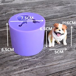 Runloo - Molde de silicona 3D para perro, molde para pastel de chocolate, molde para pastel de bulldog