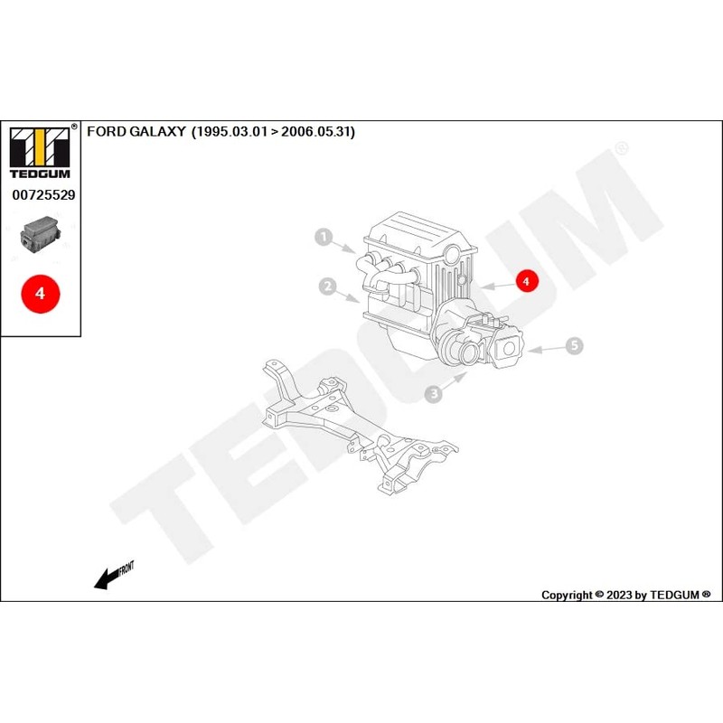 TEDGUM 00725529 Motor Carrier Insert