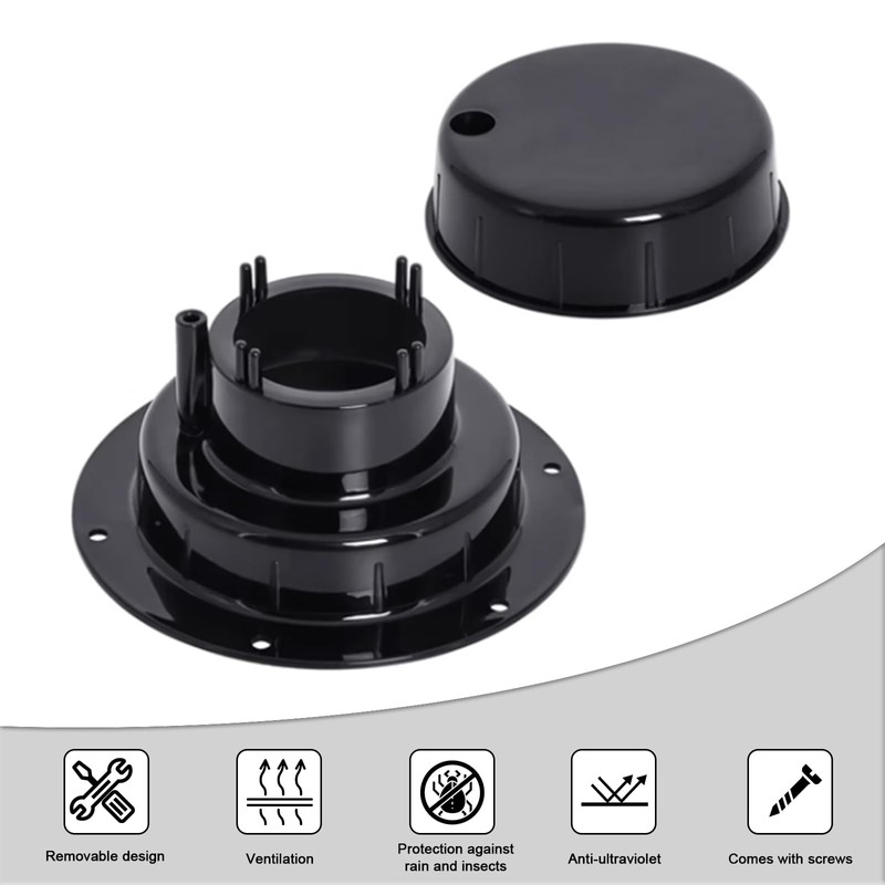 Bcautay RV Plumbing Vent Caps Kit 2Pcs Trailer Camper Vent
