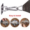 Cyleibe 4Pcs Stainless Steel Pad Eye Plate and 4Pcs Carabiner