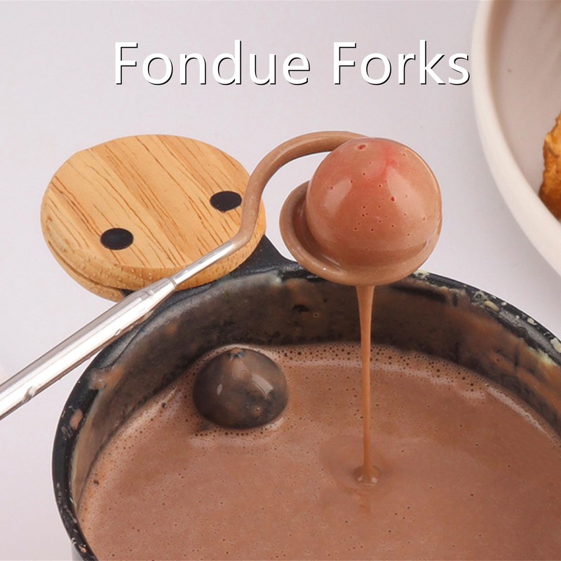6 Pcs Chocolate Dipping Tools Professional Fondue Forks Stainless Steel