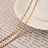 HZMAN 3mm Men Women 24K Real Gold Plated Figaro Chain