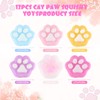 12Pcs Cat Paw Squishy Toys - Kawaii Cat Paw Mochi