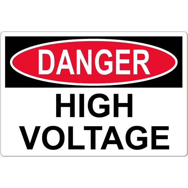 Danger High Voltage - I Make Decals®, Safety Decal Sticker