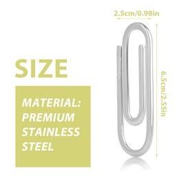 EIROVYA Money Clip, Pack of 2 Stainless Steel Money Clips, Money Holder, Portable Metal Money Clip for Cash, Bills, Documents, Business Card, Credit Card