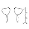Unique Double Tangle Heart Sterling Silver Earrings