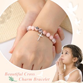 UNGENT THEM Confirmation Gifts for Teen Teenage Girl Catholic Christian Easter Religious Gifts Confirmation Card Decorations Cross Bracelet