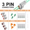 JRready ST6113 DT Connector 3 Pin Gray Waterproof Electrical Wire