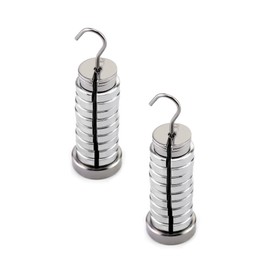 QWORK Slotted Weight Set, 2 Set of 13 Weights with Hanger and Case, 250g Per Set