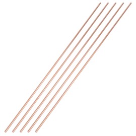 UAUAFIFI Pure Copper Round Rod 1/8"Dia 13"Length Bare Copper Cu Metal Rod for DIY, Industry, Decoration (1/8x13inch, 5Pcs)