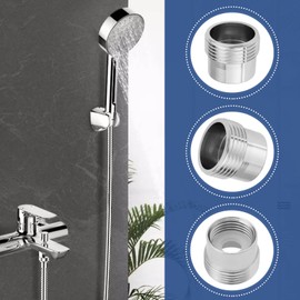 SG Store 2 Pieces Faucet Adapter G1/2 Female Thread to G3/4 Male Thread Copper Water Purifier Adapter Suitable for Dishwasher Bathroom Kitchen Sink