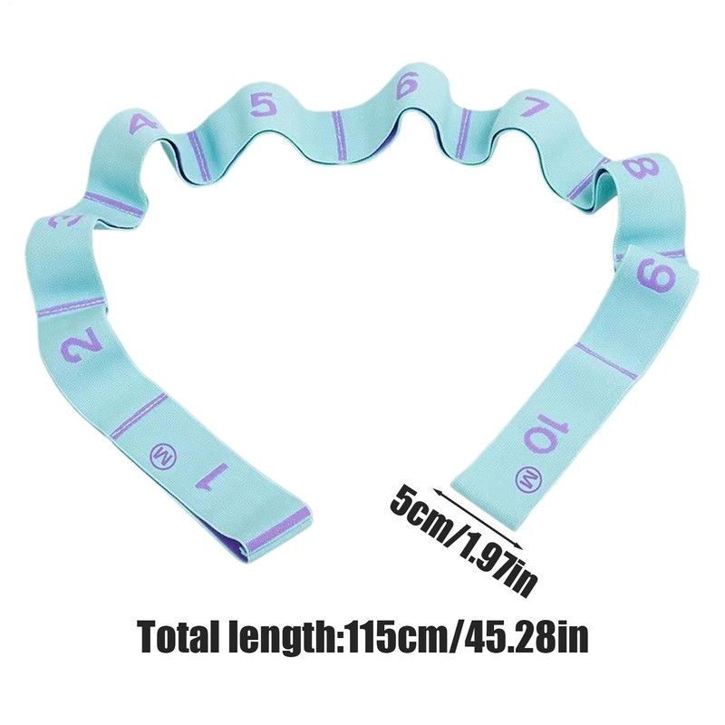 Yoga Strap with Loops, 10 Loops Leg Stretcher Belt, Strength