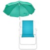 Unbranded Portable Folding Beach Chair With Sunshade Sit For Outdoor