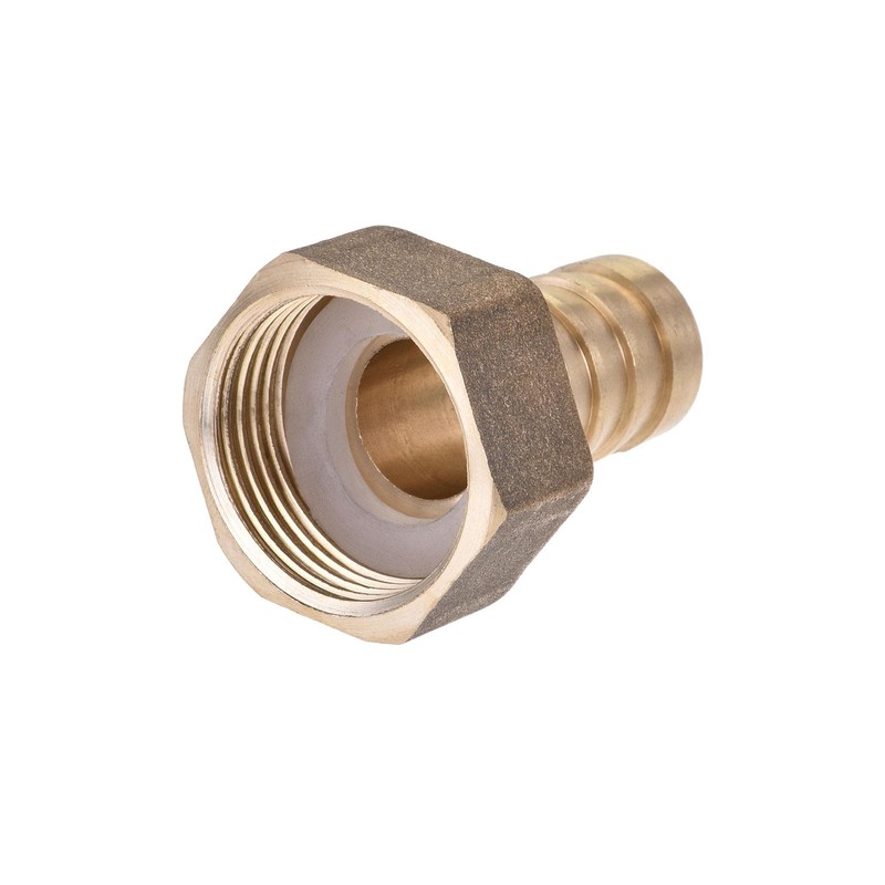 sourcing map Brass Barb Hose Fitting Connector Adapter 16mm Barbed