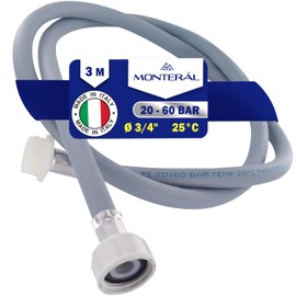Inlet Hose Extension for Washing Machine and Dishwasher 3 m Water Hose for Temperatures up to 25°C Pressure from 20 to 60 Bar Connection Diameter 3/4 Inch Made in Italy MONTERAL