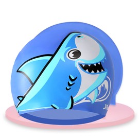 WUBAYI Kids Swimming Cap - Unisex Swim Cap Swimming Hats Waterproof Bathing Cap Protection Elastic Swimming Cap Cartoon Pattern for Childen Kids Boys Girls (Blue)