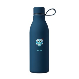 Tinc Tinc Spaceman Metal Soft Touch Hot & Cold Water Bottle, Screw Top Lid, Navy - 500ml capacity