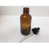 2oz Amber Glass Bottles for Essential Oils with Glass Eye