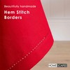 HOMESCAPES Red Table Cloth, Plain Cotton Tablecloth, Square, Handcrafted &