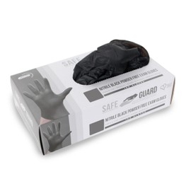 ESKAY PRODUCTS Nitrile Exam Disposable Black Gloves, Powder Free and Latex Free, Multi Use Gloves, Food Service Use (Small (Pack of 100)
