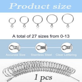 3 PCS Ring Sizer, Adjustable Ring Measurement Tool,Measurement Scales Kit Tools for Measuring Rings Diameters,Wedding Ring Sizer Gauge for Men and Women