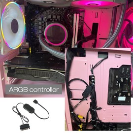 ARGB Controller 5V 3 Pin SATA Power Supply Light Stripe Controller Cable for Chassis Fan Tube Lamp Plate Cooling Heat Sink Cooling Radiator