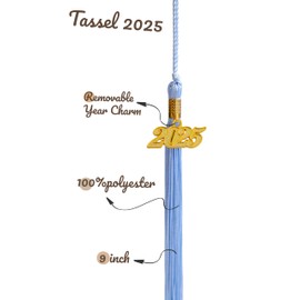 UIALECG Unisex Adult Matte Graduation Cap with 2025 Tassel for High School and College, Sky Blue Graduation Cap 2025