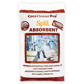 CocoCleanerPro UBICON 100% Coconut Coir Spill Absorbent for Oil, Grease, Paint & Pet Messes | Natural, Non-Toxic Sweeping Compound for Garage, Shop, Kitchen | Dust-Free, No Residue Cleanup