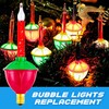 8 Pack Replacement Bubble Lights Bulbs Red Green Yellow Orange