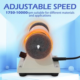 4" Jewelry Polisher - Adjustable Variable Speed Bench Buffer & Polishing Machine With 2 Cloth Wheels, 2 Abrasive Wheels, Safety Glasses & Compound for Jewelry, Dental, Metal, Jade Polishing