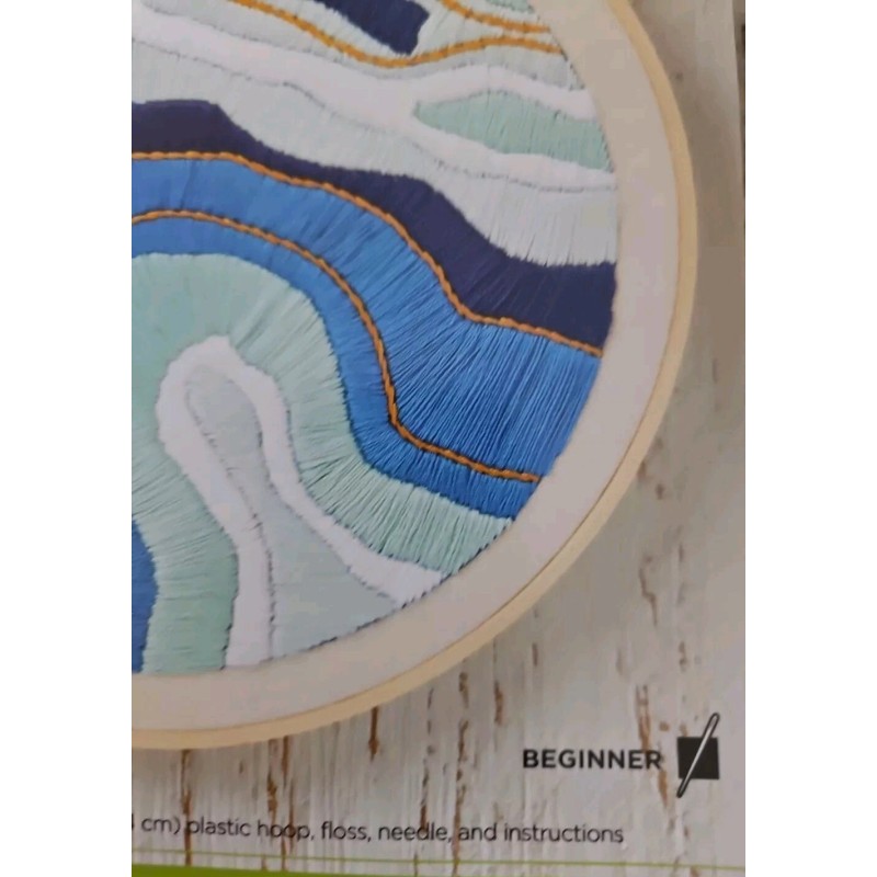 Bucilla Geode Stamped Embroidery Kit with 6 Inch Hoop 49321E