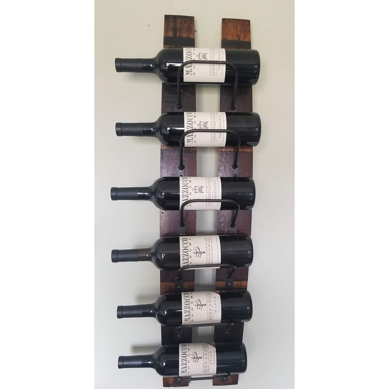 Wine Rack - 6 Bottle Wine Stave Rack