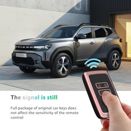 GAFAT GAFAT Dacia Duster 2 Duster 3 2018-2024 2025 Schlssel Hlle, Duster 2024 Schutzhlle, Dacia Duster Schlsselhlle, Schlsselgeh?use, TPU Kieselgel, Dacia Duster Zubeh?r (Pink)