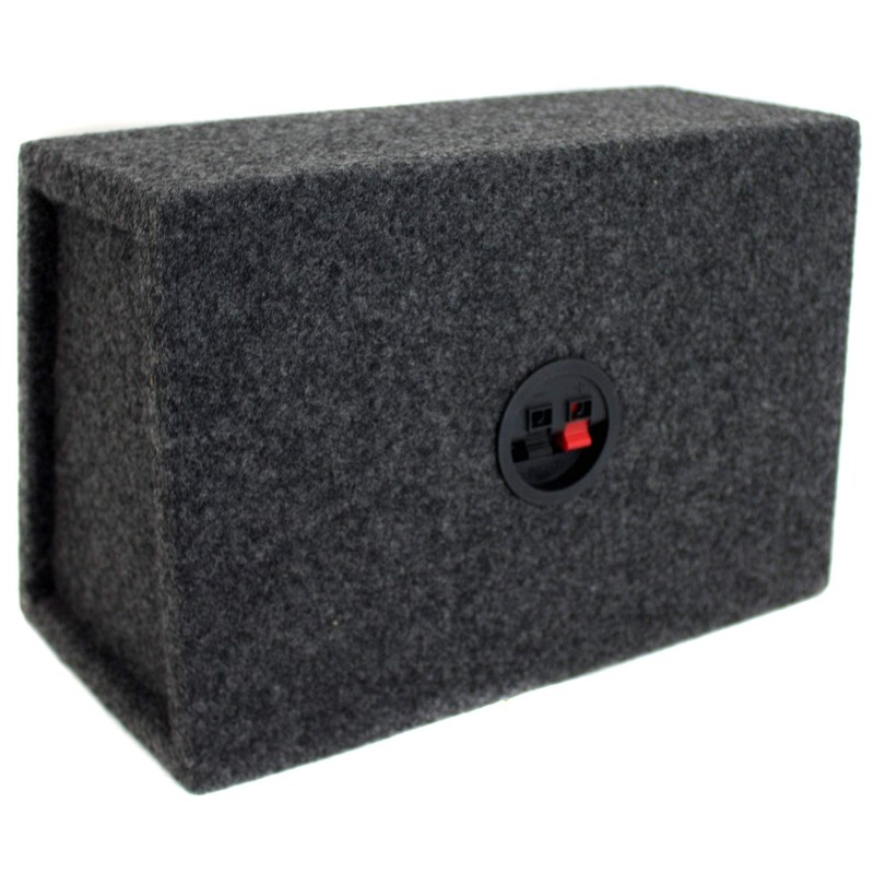 QPower 2-Pack 6x9 Inch Speaker Box Enclosures, Angled Style, Black