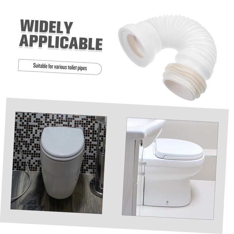 Operitacx Toilet Offset Seal Hose PVC Pipe Flexible and Sturdy